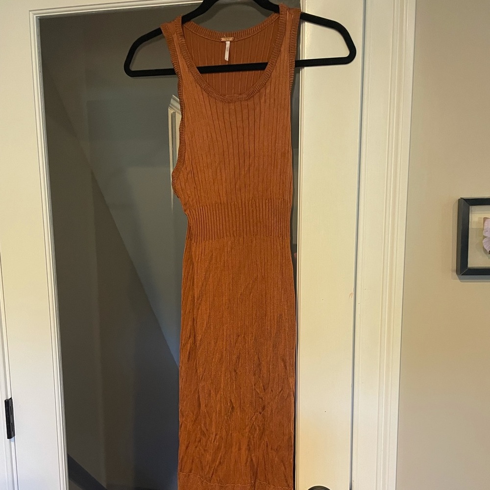 Free people gold dress